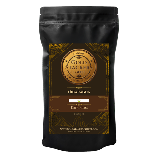 Nicaragua Dark Roast Organic with 4 1/4 Goldback