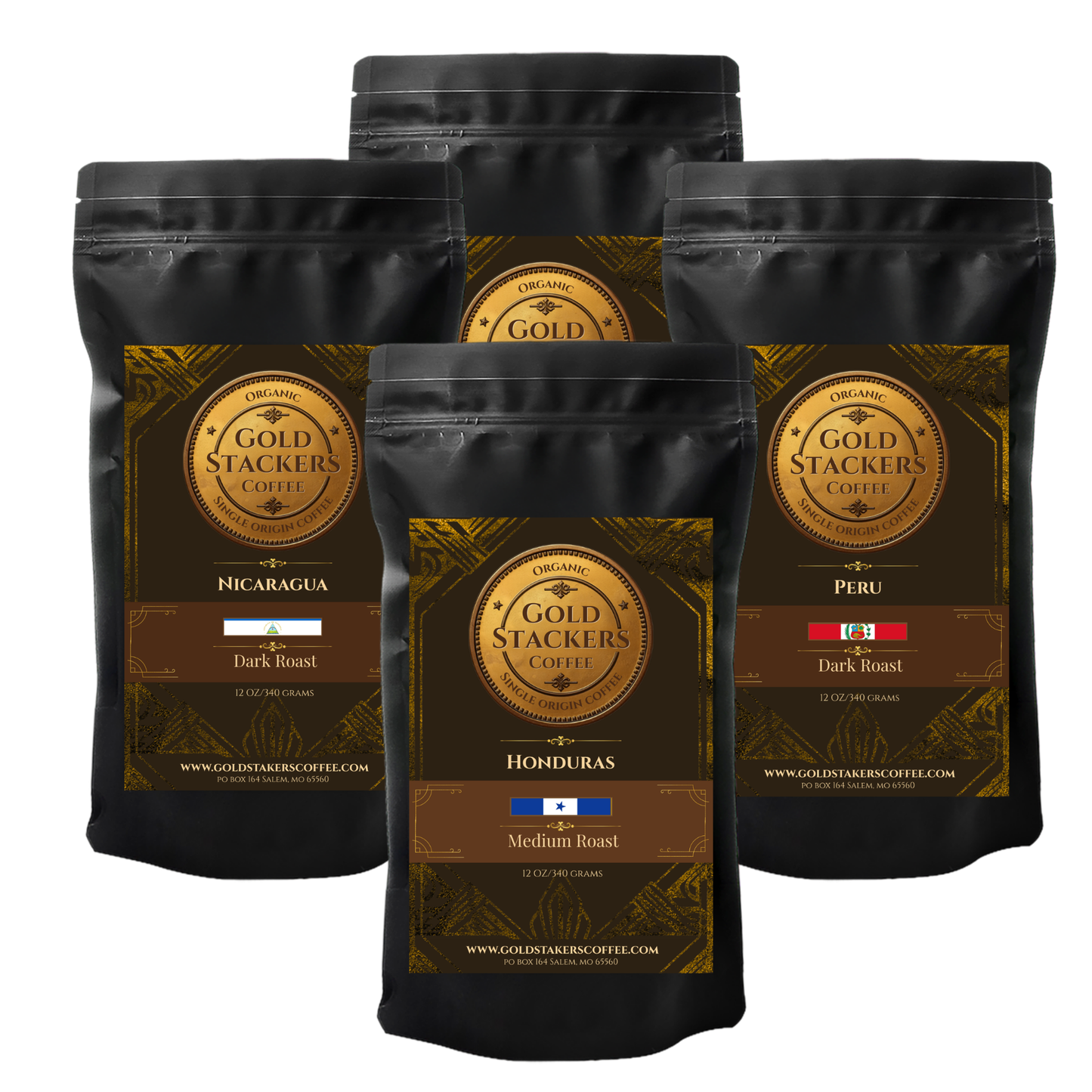 Gold Stackers Coffee Sample Pack with 4 1/4 goldbacks